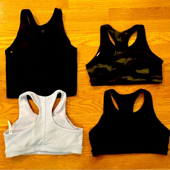 Athleta girls bundle bras Large L size 12 black periwinkle camo - Picture 2 of 3